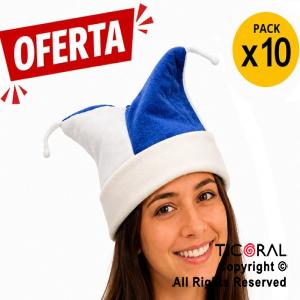 SOMBRERO ARGENTINA PA�O 2 PUNTAS BUFON x 10